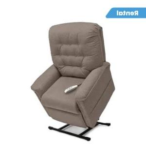 A heavy duty lift chair angled forward for easy dismount.